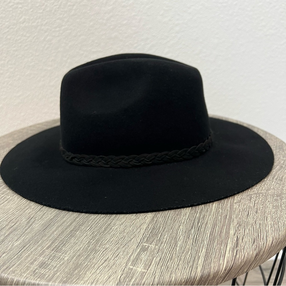 Tart Black Wool Western Boho Braided Detail Hat - Picture 7 of 12